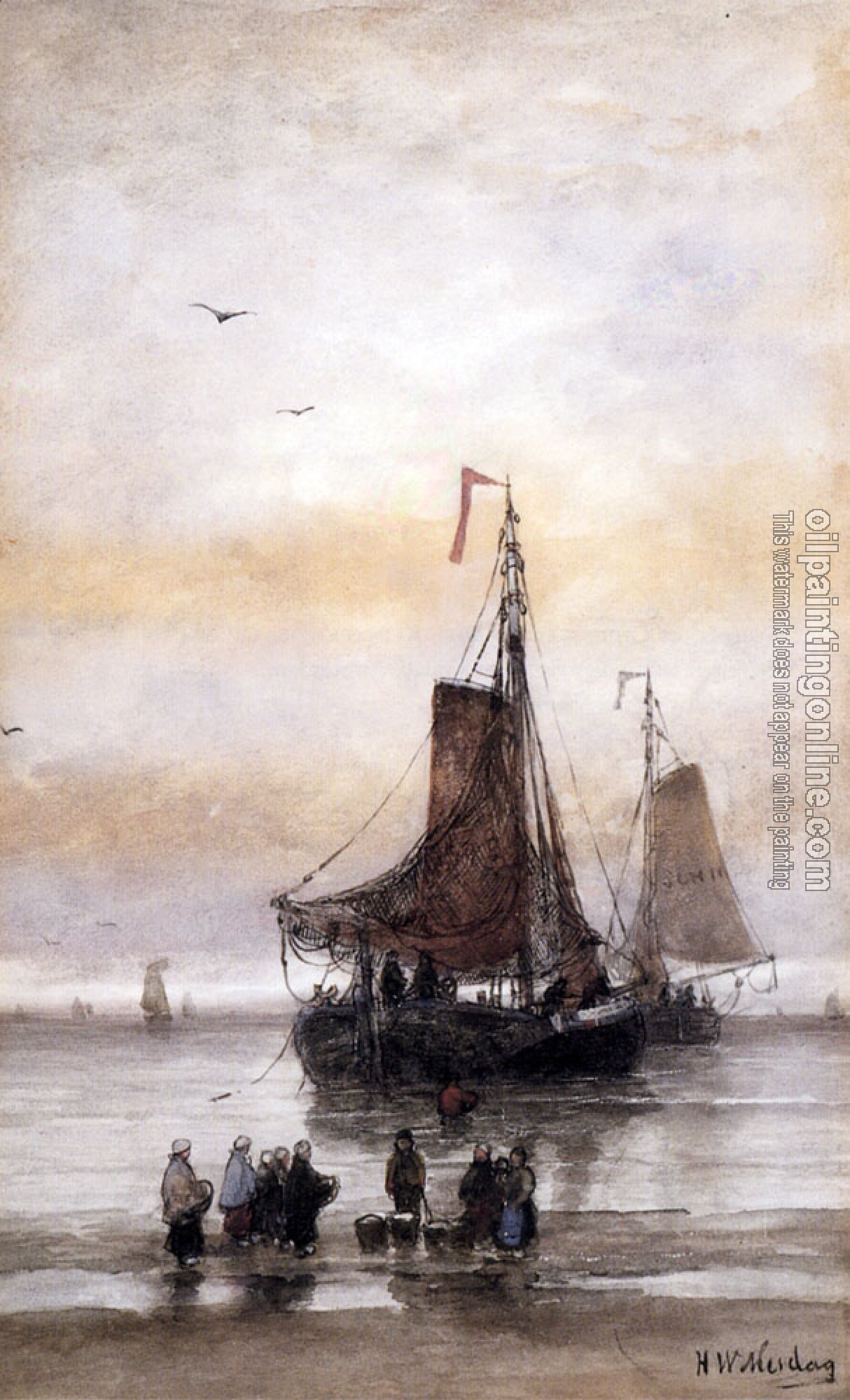 Hendrik Willem Mesdag - The Arrival Of The Fleet